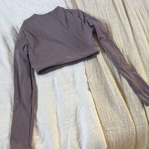 CSB Women's Long Sleeve Crop Top - Mauve